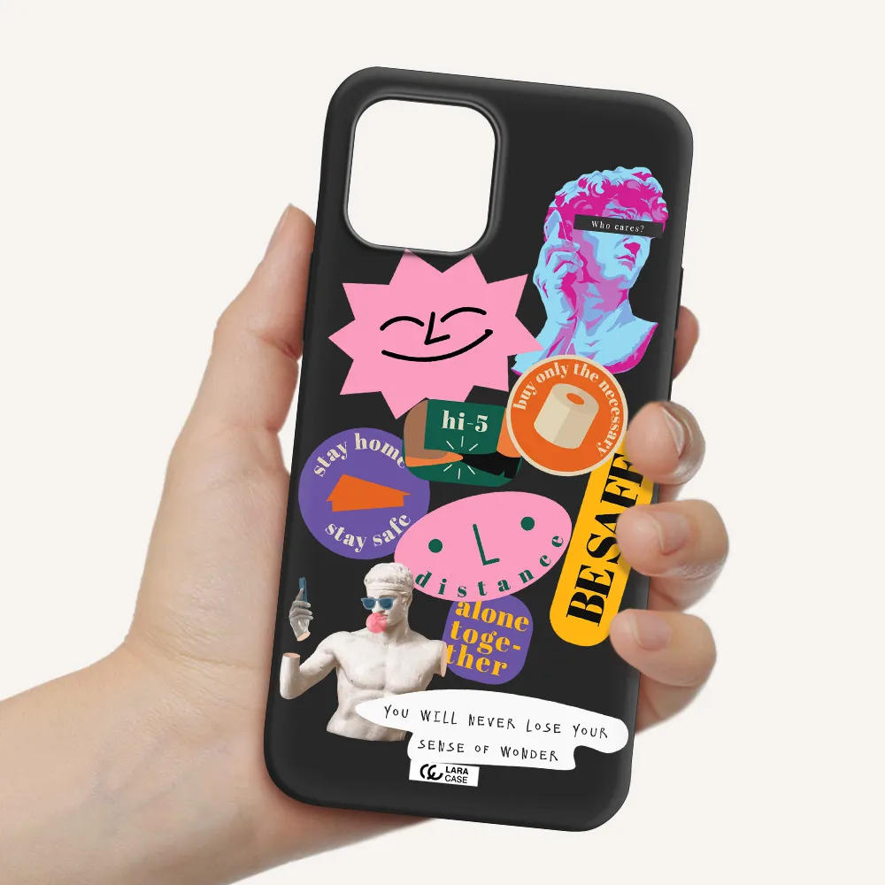 Be Safe Apple iPhone 12 Silicone black Case