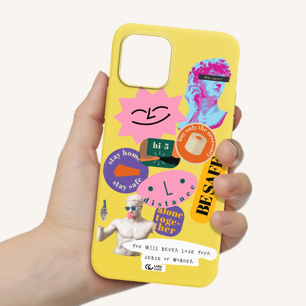 Be Safe Apple iPhone 12 Silicone canary yellow Case