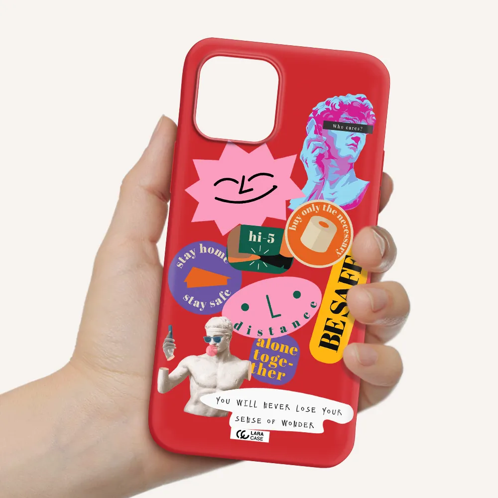 Be Safe Apple iPhone 12 Silicone Imperial Red Case