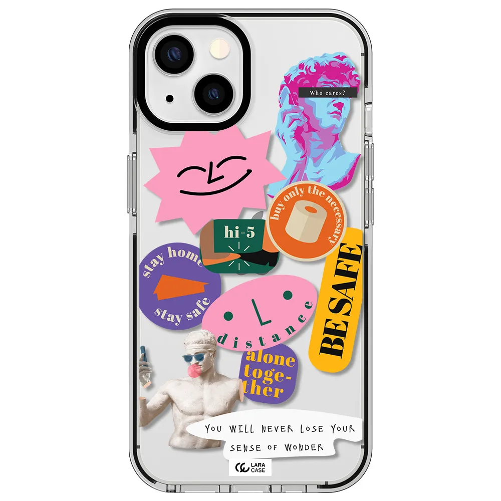 Be Safe Apple iPhone 13 impact black border Case