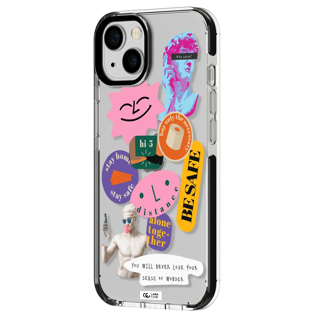 Be Safe Apple iPhone 13 impact black border Case