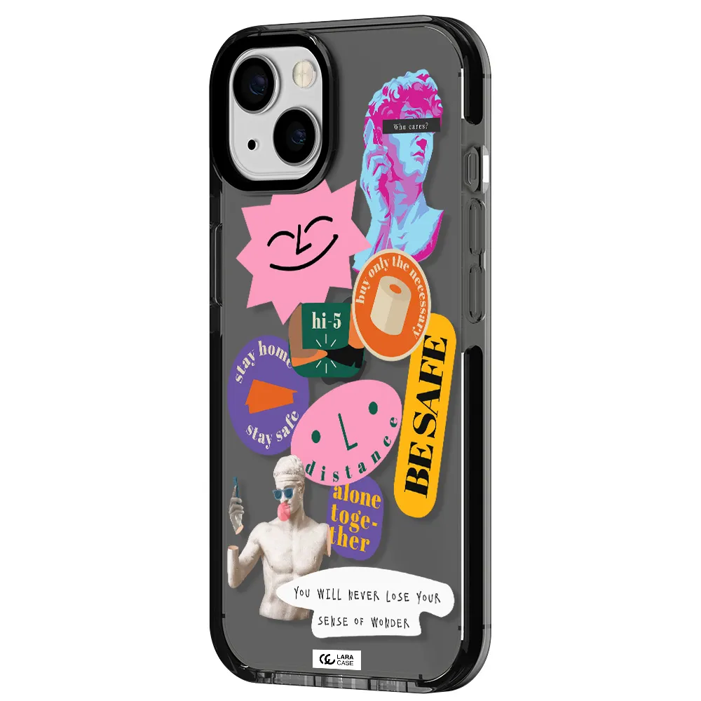 Be Safe Apple iPhone 13 impact Smoke Black Case