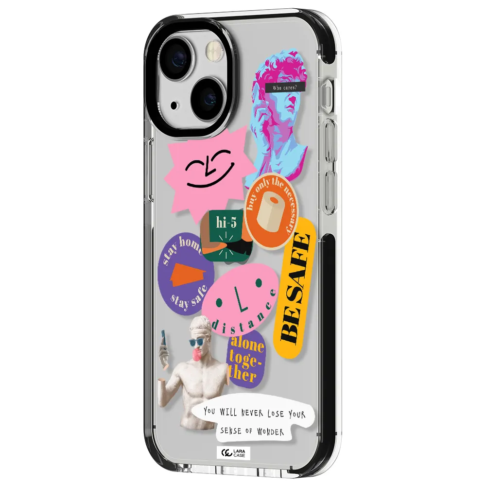 Be Safe Apple iPhone 13 mini impact black border Case