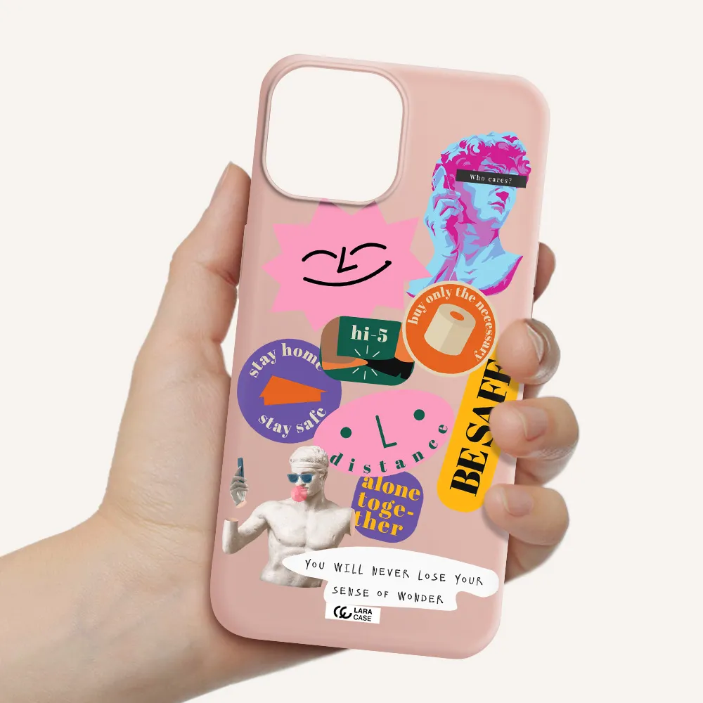 Be Safe Apple iPhone 13 mini Silicone pastel pink Case