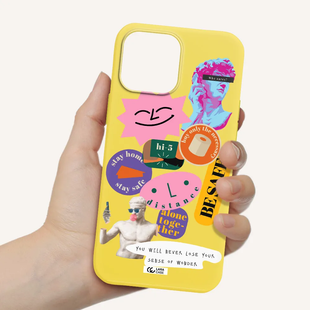 Be Safe Apple iPhone 13 Pro Max Silicone canary yellow Case