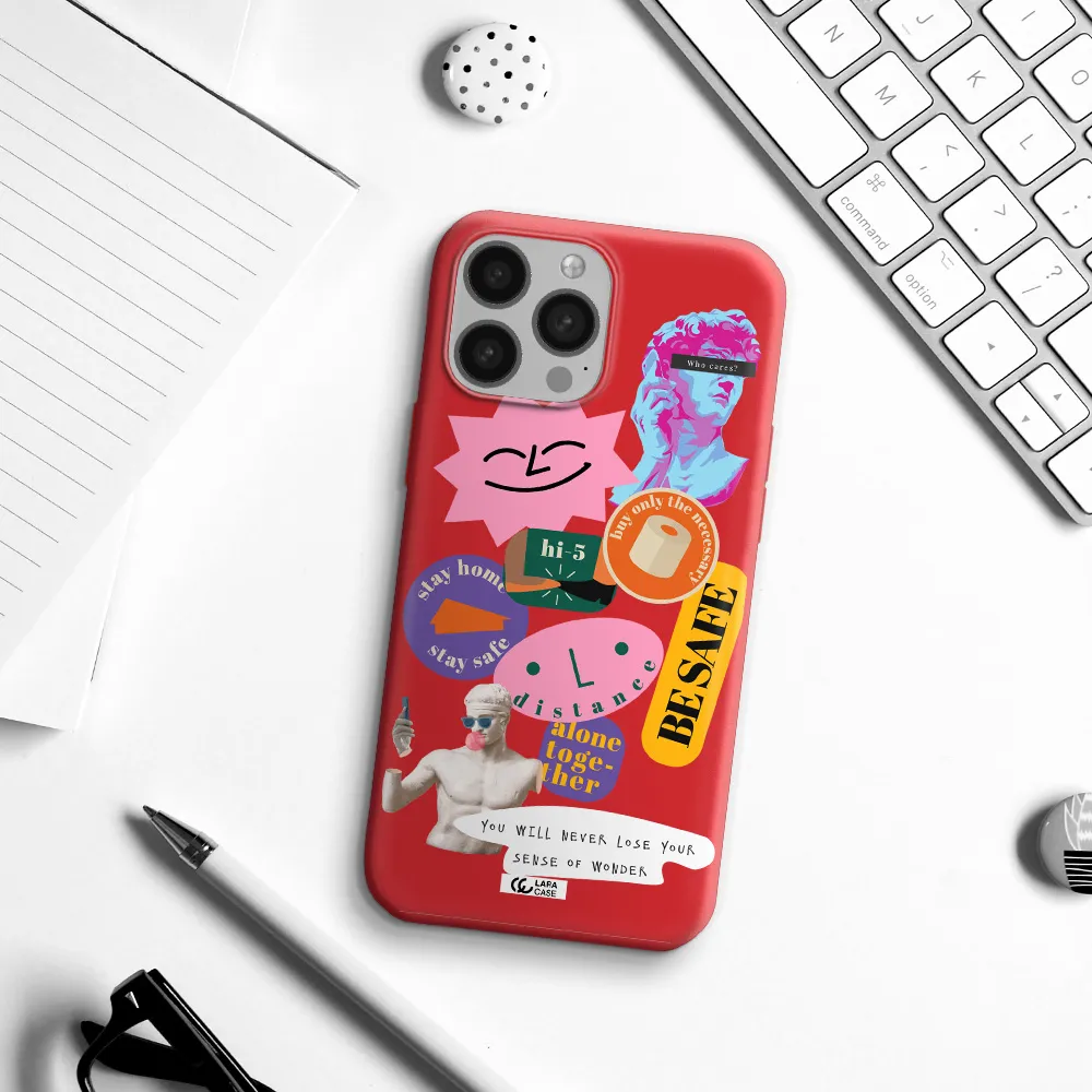 Be Safe Apple iPhone 13 Pro Max Silicone Imperial Red Case