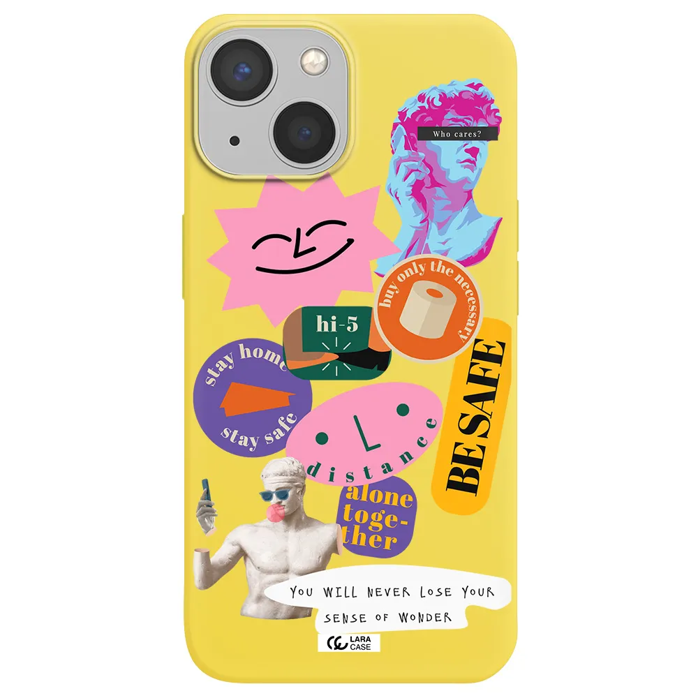 Be Safe Apple iPhone 13 Silicone canary yellow Case