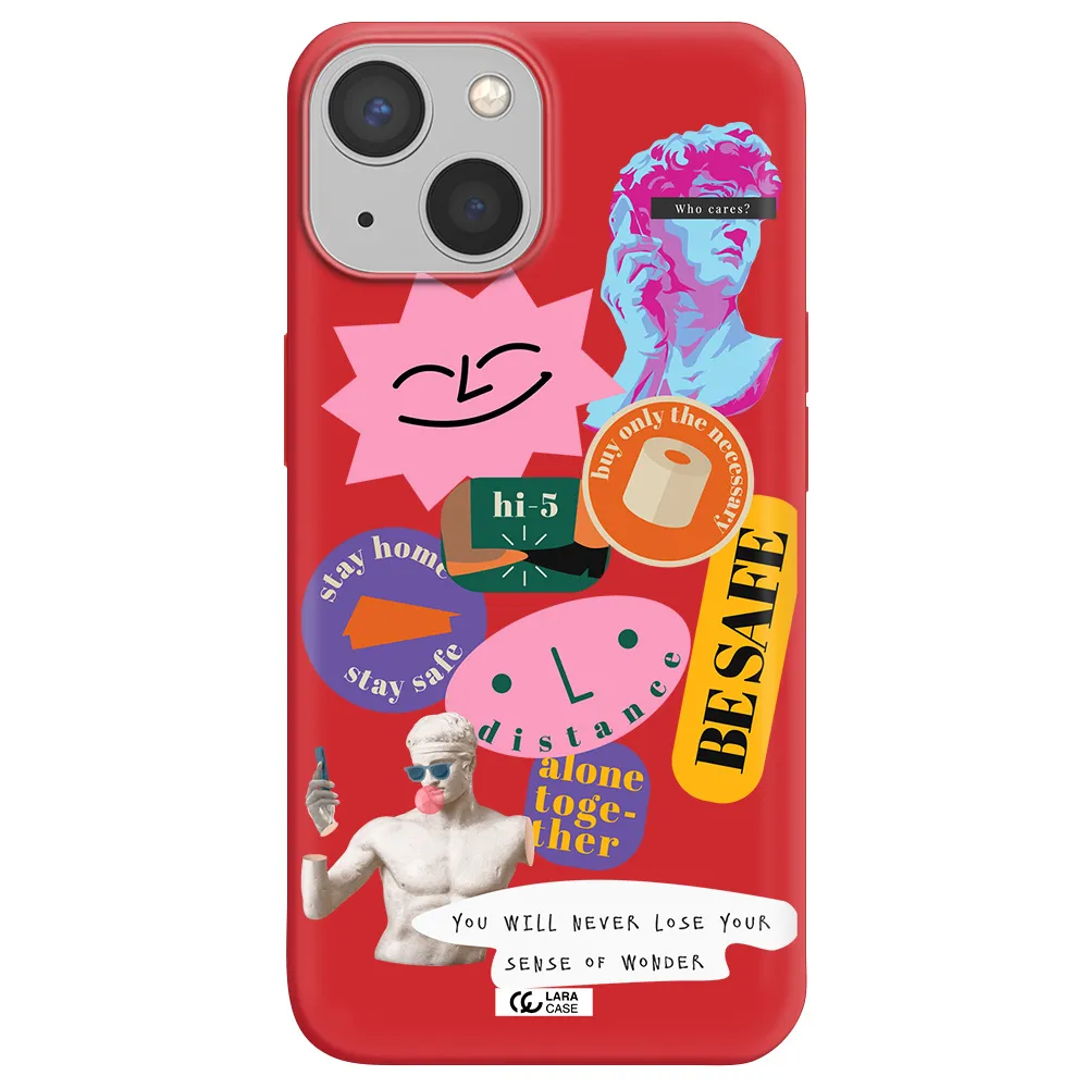 Be Safe Apple iPhone 13 Silicone Imperial Red Case