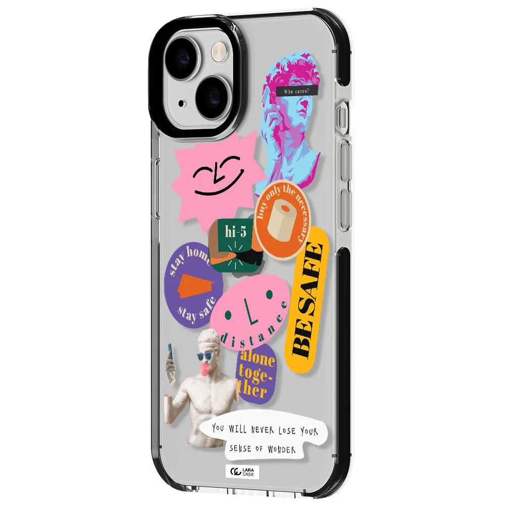 Be Safe Apple iPhone 14 impact black border Case