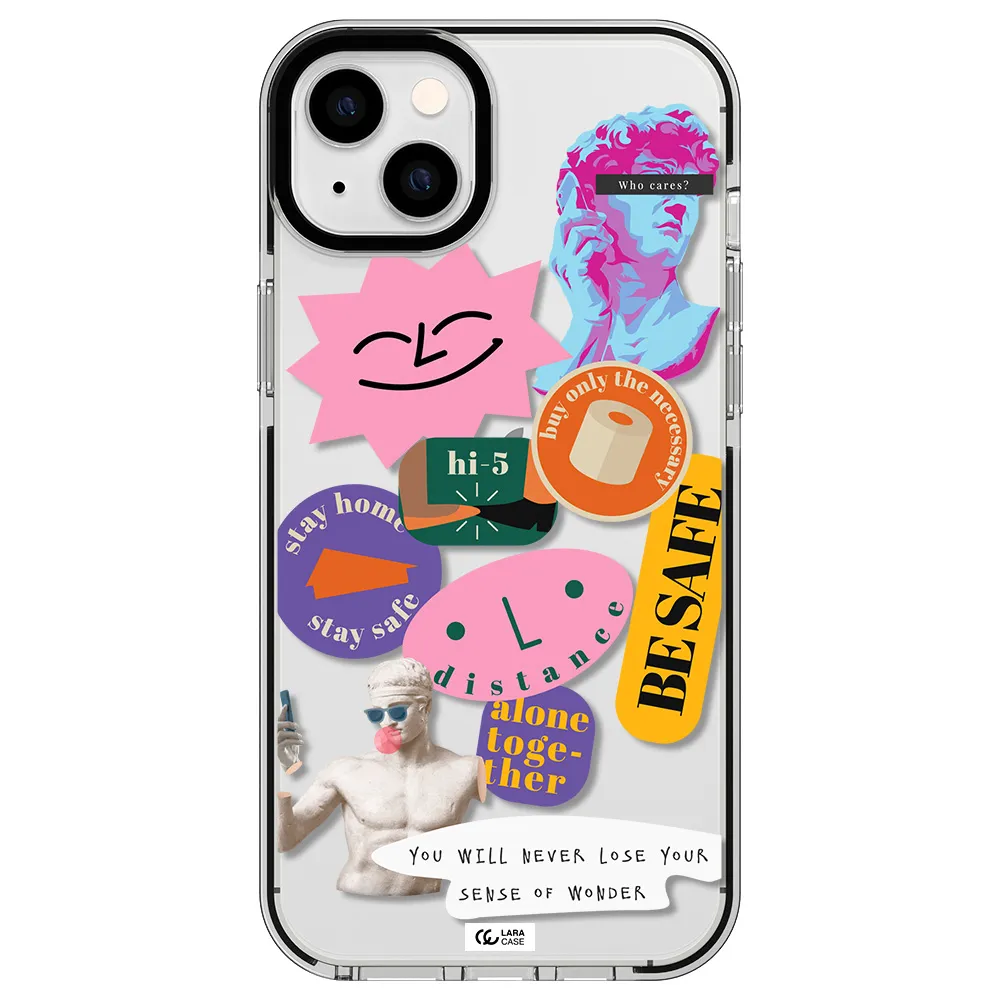 Be Safe Apple iPhone 14 plus impact black border Case