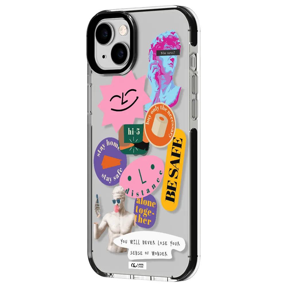 Be Safe Apple iPhone 14 plus impact black border Case