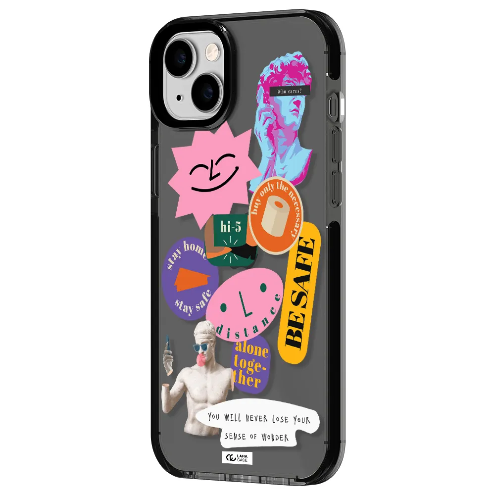 Be Safe Apple iPhone 14 plus impact Smoke Black Case