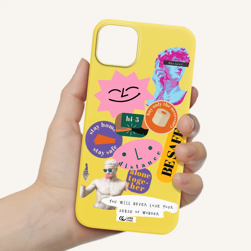 Be Safe Apple iPhone 14 plus Silicone canary yellow Case