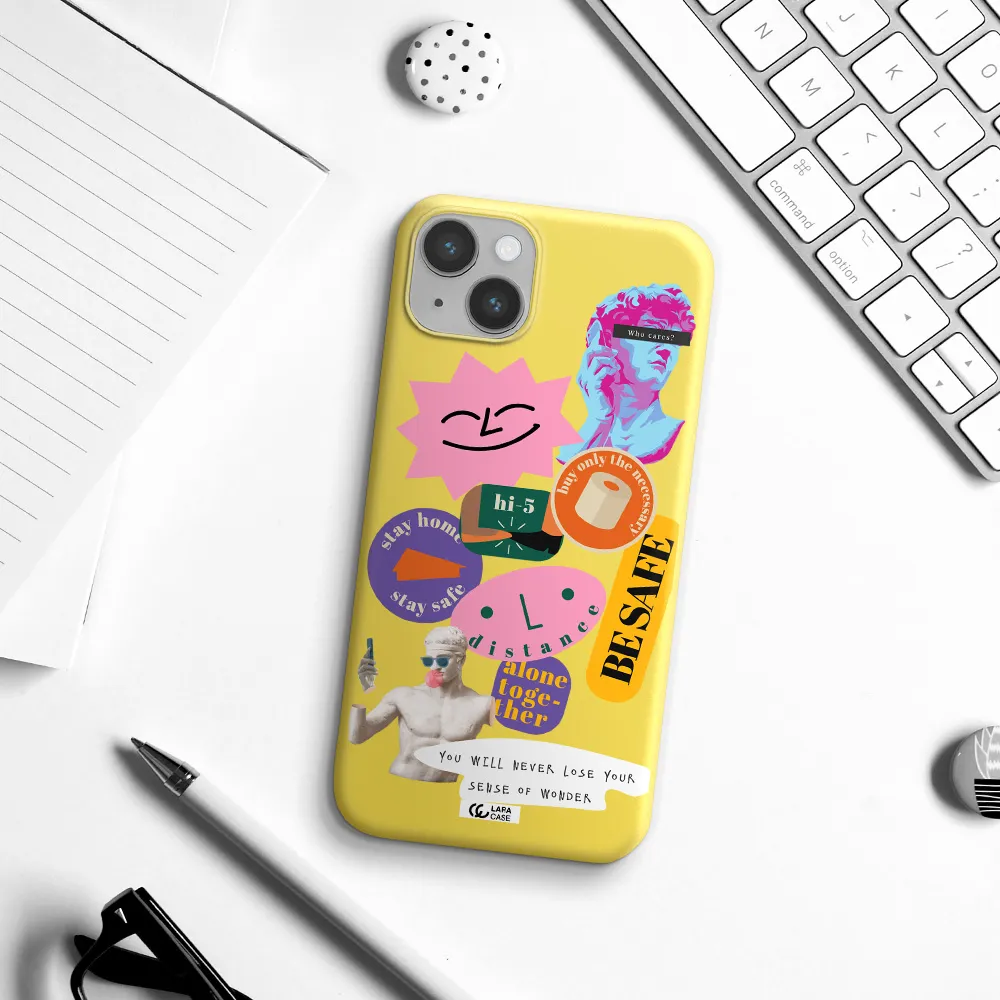 Be Safe Apple iPhone 14 plus Silicone canary yellow Case