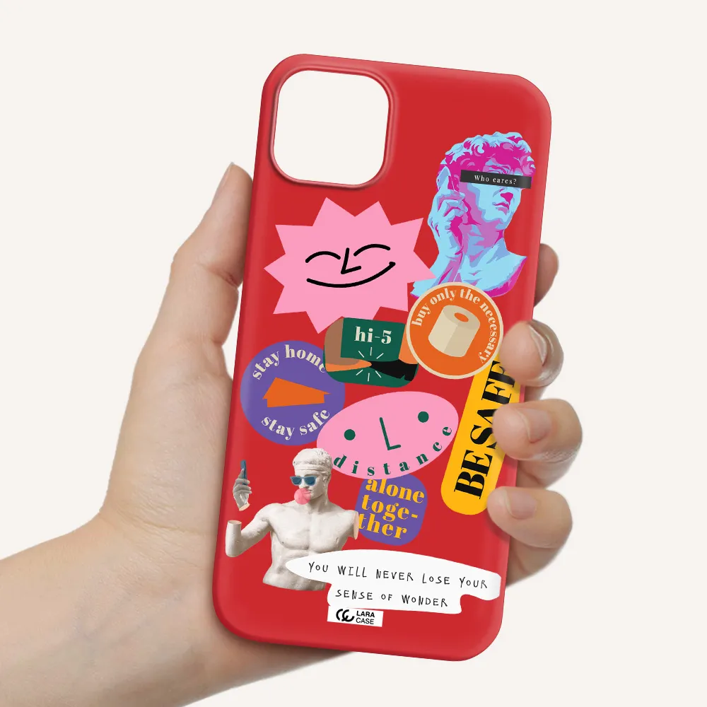 Be Safe Apple iPhone 14 plus Silicone Imperial Red Case