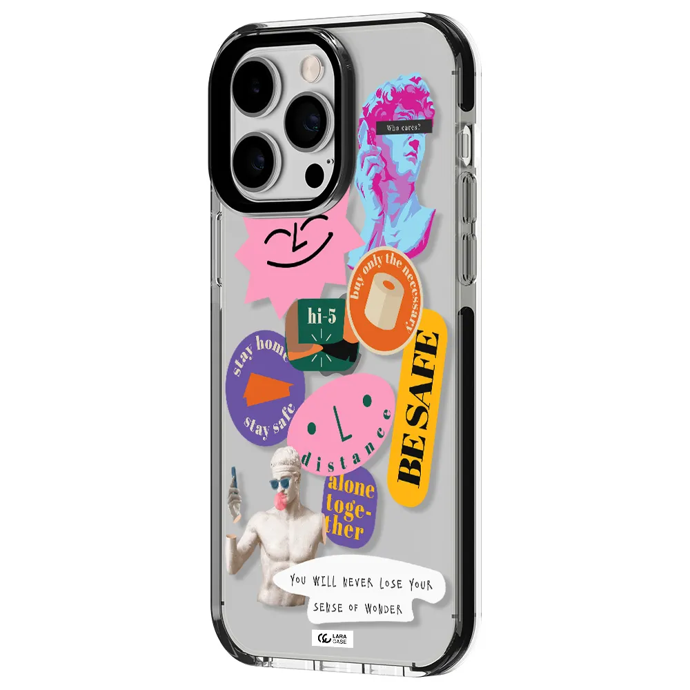 Be Safe Apple iPhone 14 pro max impact black border Case