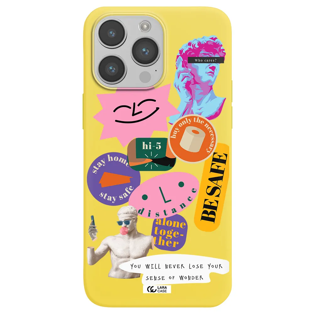 Be Safe Apple iPhone 14 pro Silicone canary yellow Case