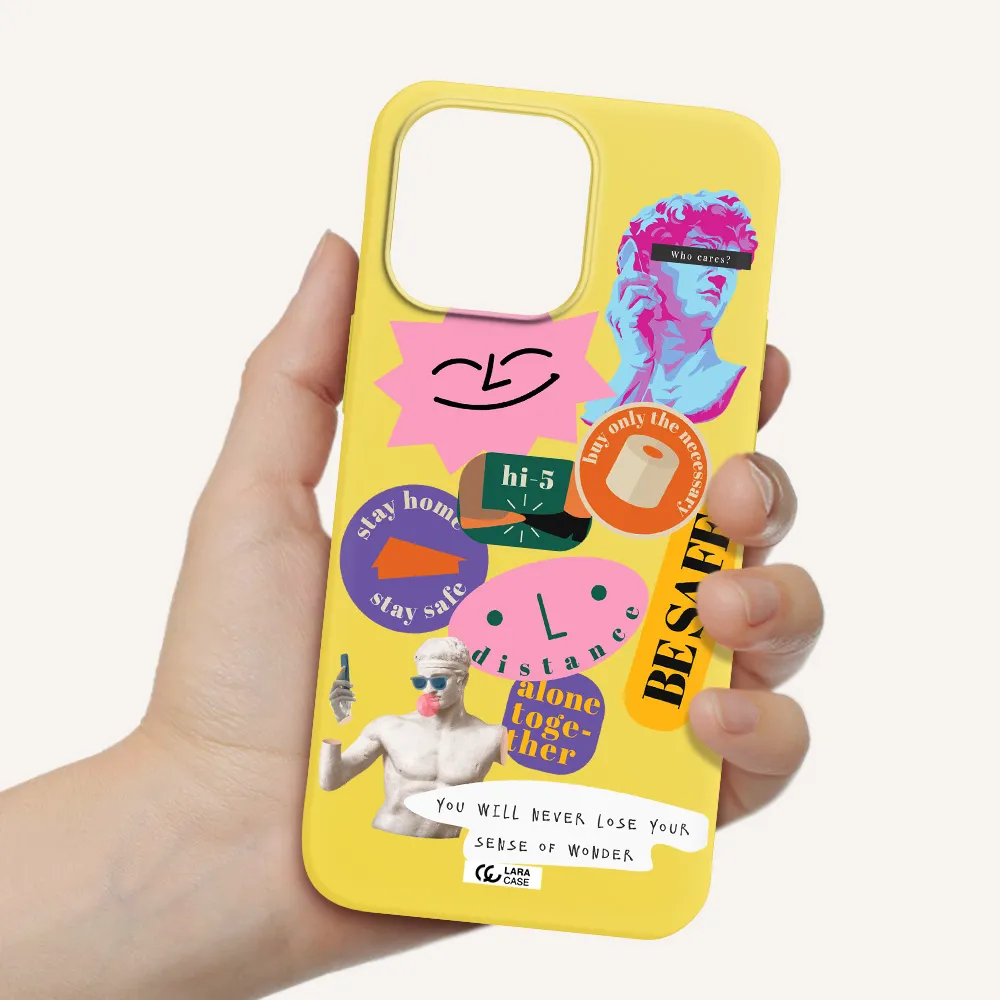 Be Safe Apple iPhone 14 pro Silicone canary yellow Case