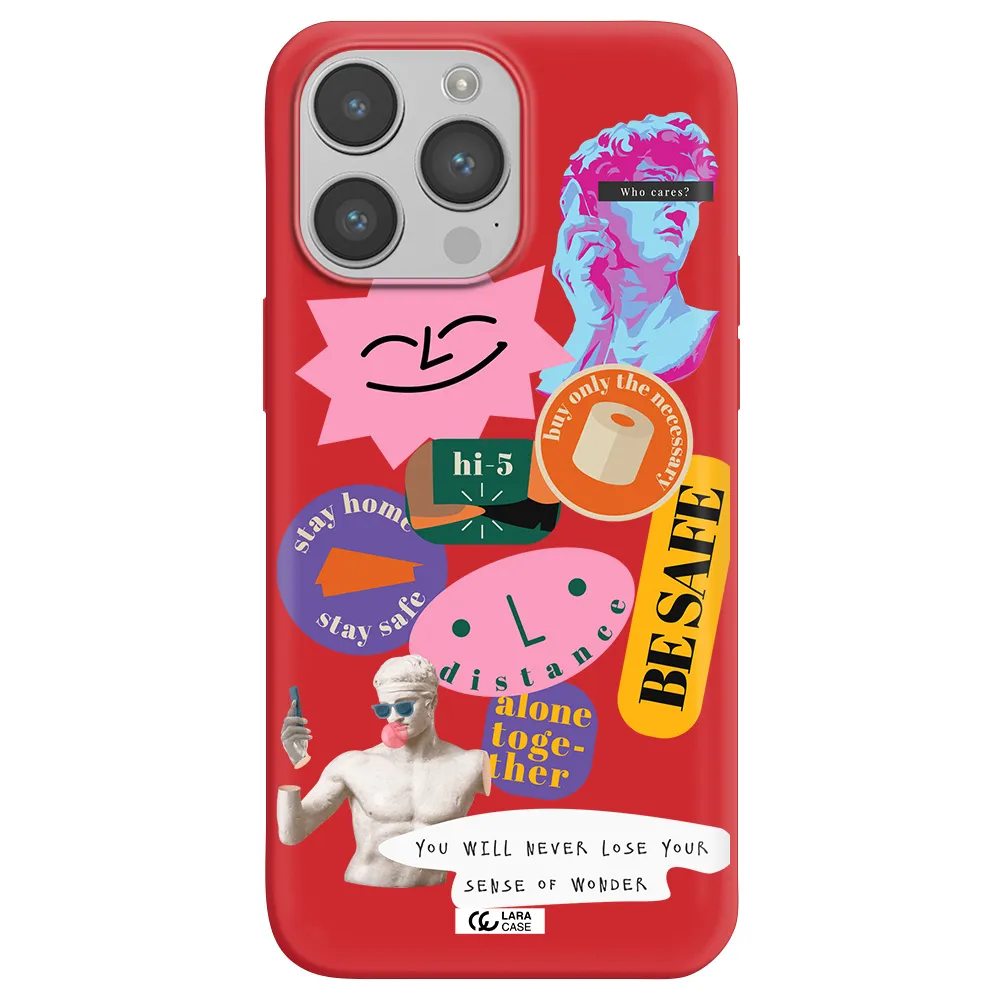 Be Safe Apple iPhone 14 pro Silicone Imperial Red Case