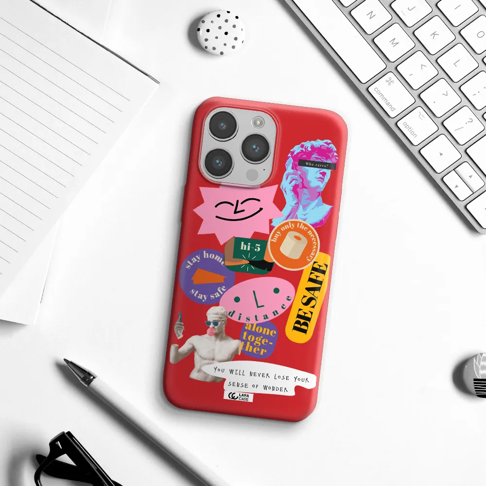 Be Safe Apple iPhone 14 pro Silicone Imperial Red Case