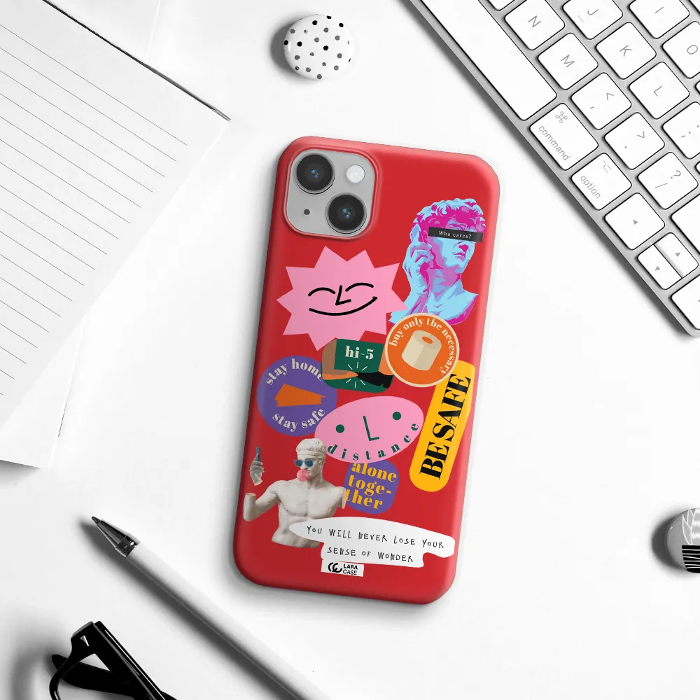 Be Safe Apple iPhone 14 Silicone Imperial Red Case