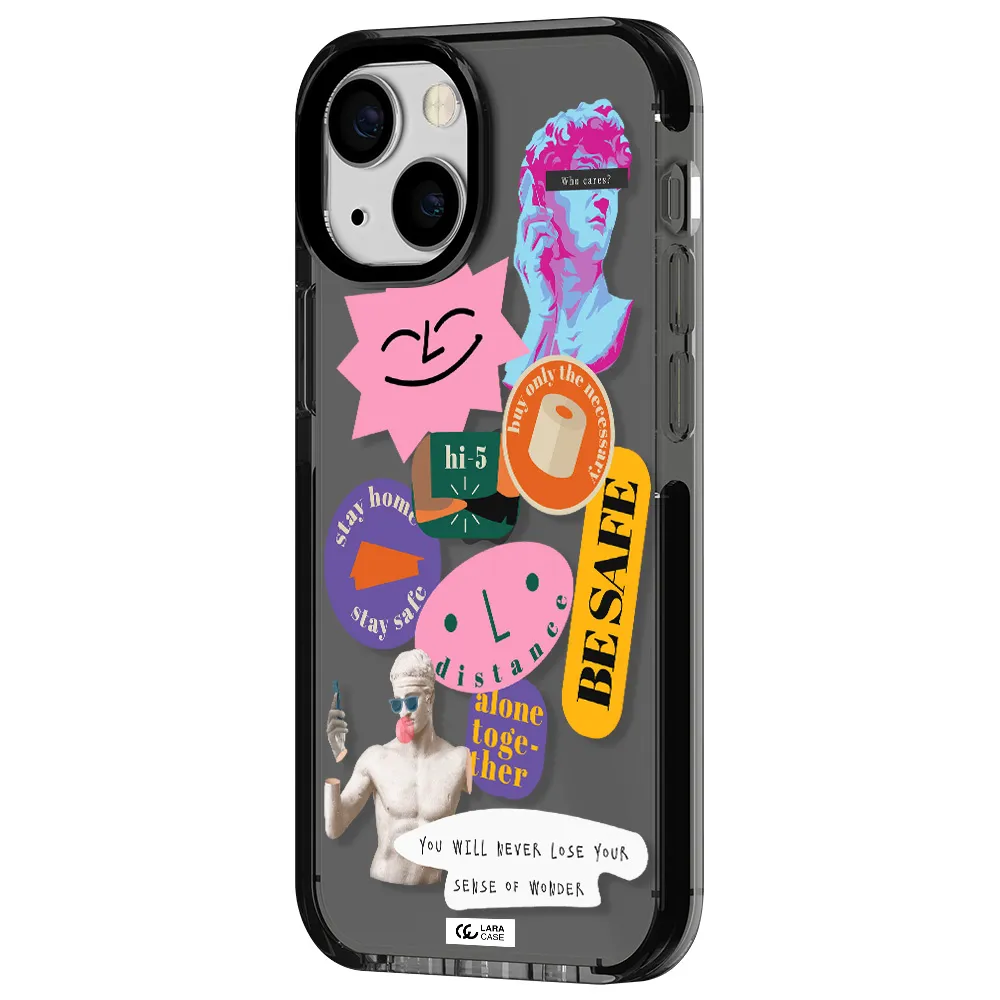 Be Safe Apple iPhone 15 impact Smoke Black Case