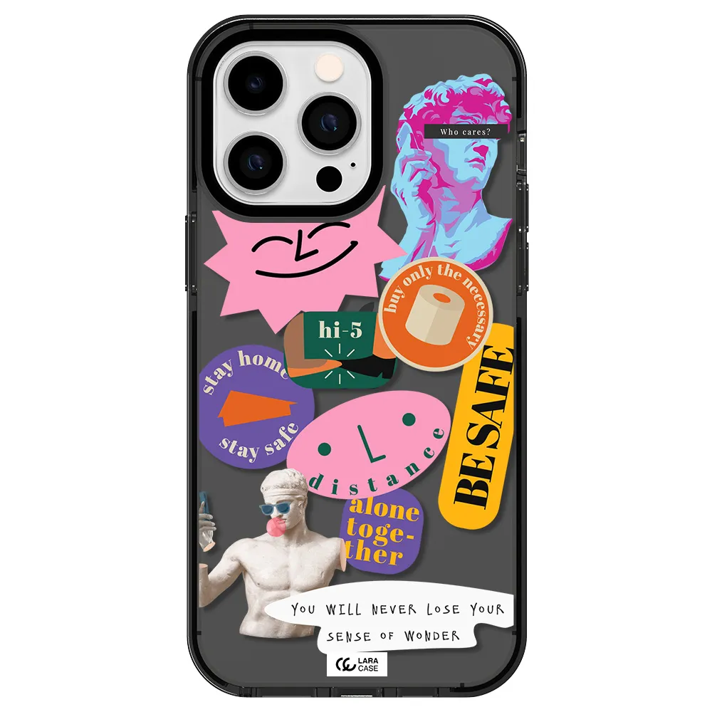 Be Safe Apple iPhone 15 Pro impact Smoke Black Case