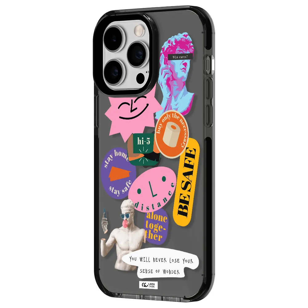 Be Safe Apple iPhone 15 Pro impact Smoke Black Case