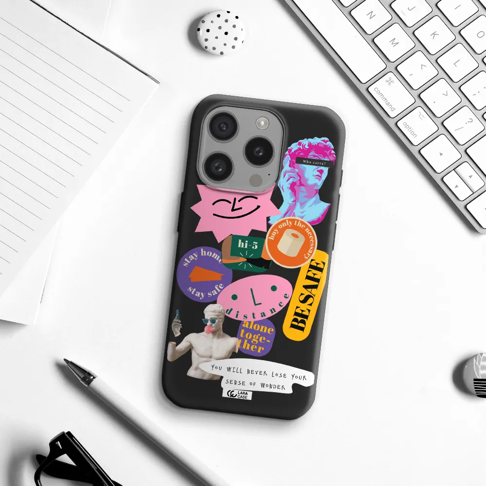 Be Safe Apple Iphone 15 Pro Silicone Black Case