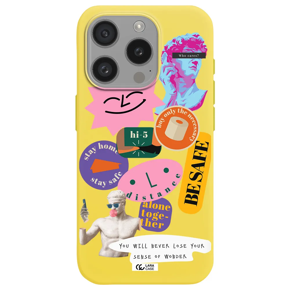 Be Safe Apple Iphone 15 Pro Silicone Canary Yellow Case