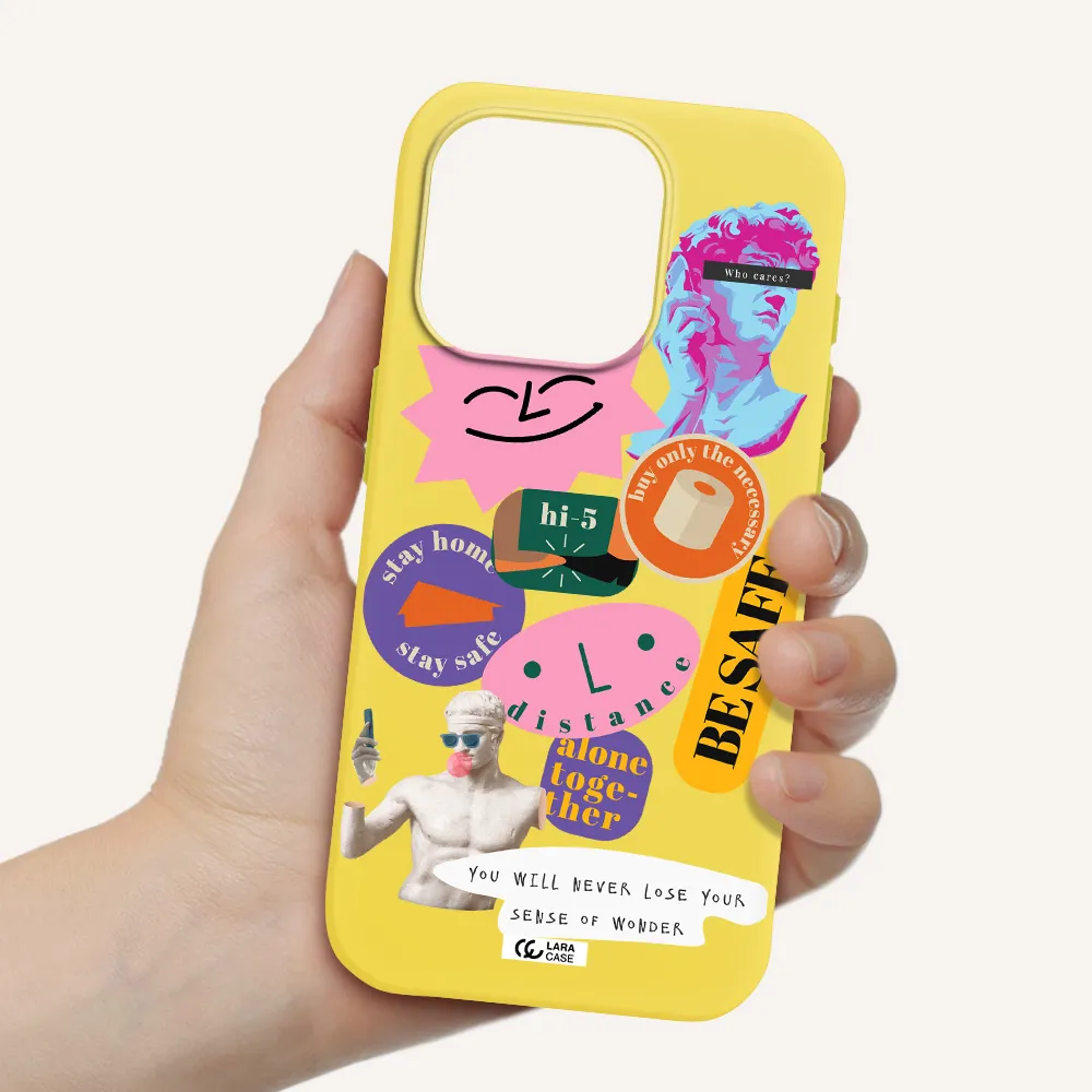 Be Safe Apple Iphone 15 Pro Silicone Canary Yellow Case