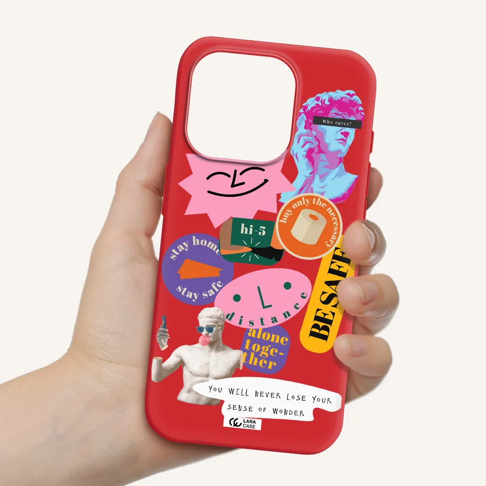 Be Safe Apple Iphone 15 Pro Silicone Imperial Red Case