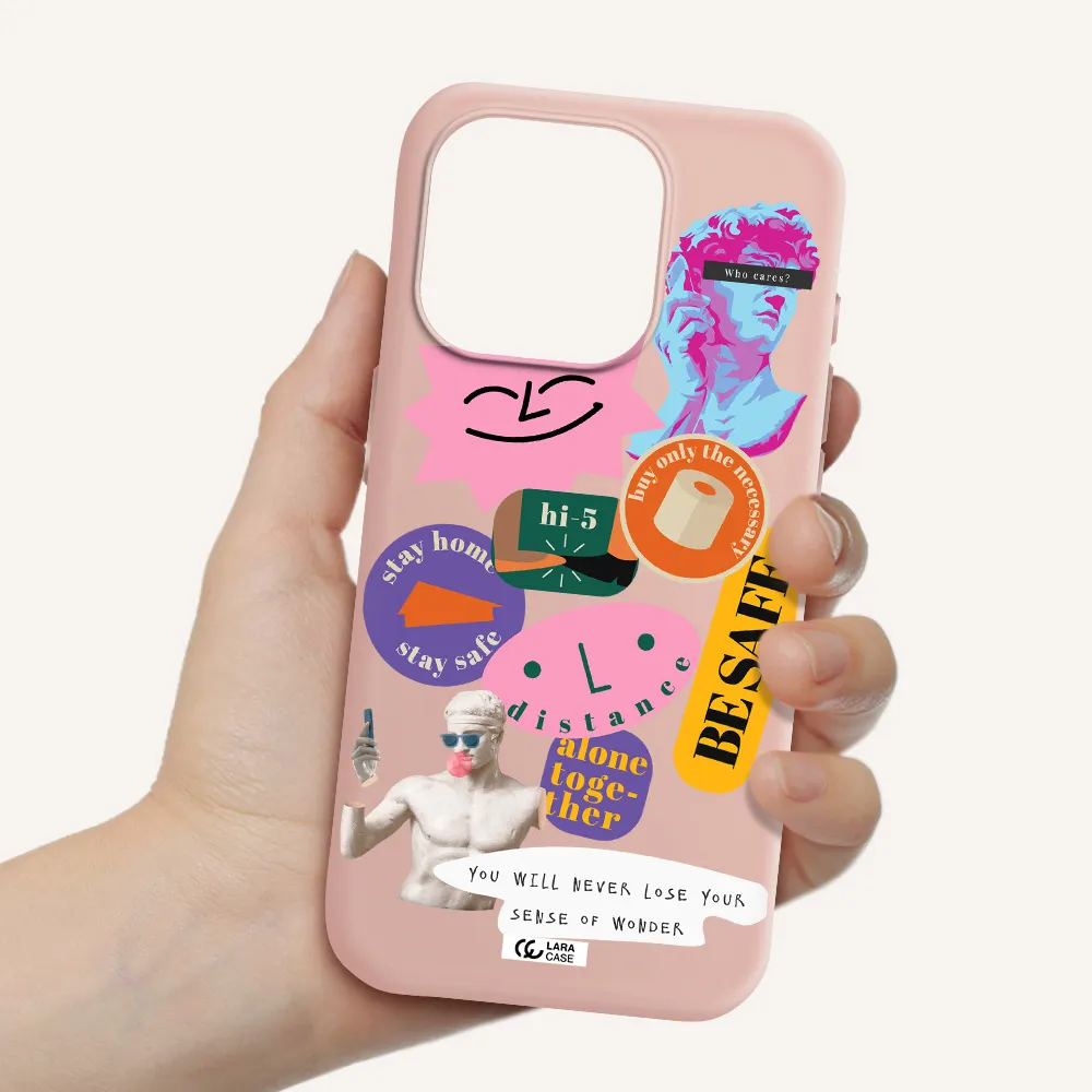 Be Safe Apple Iphone 15 Pro Silicone Pastel Pink Case