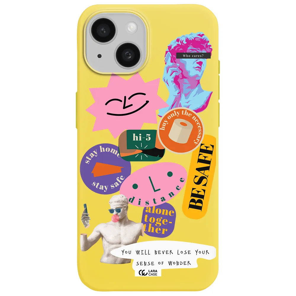 Be Safe Apple iPhone 15 Silicone canary yellow Case