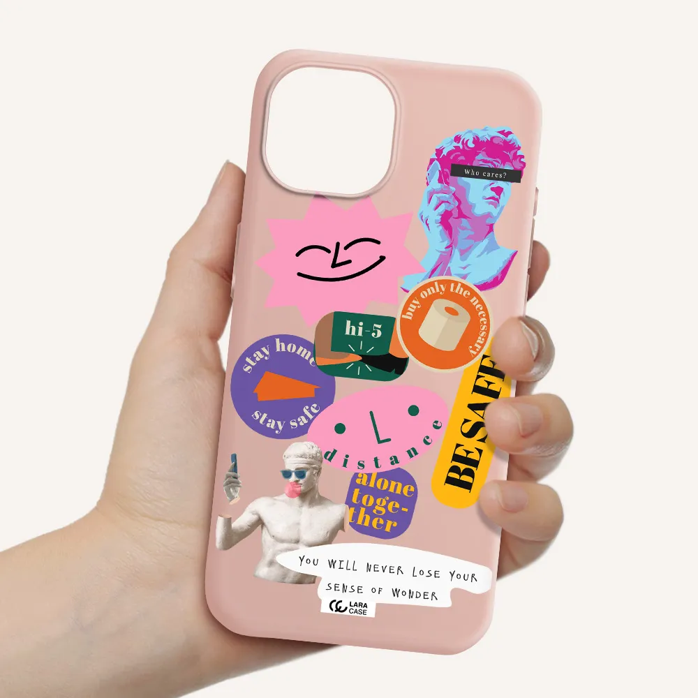 Be Safe Apple Iphone 15 Silicone Pastel Pink Case