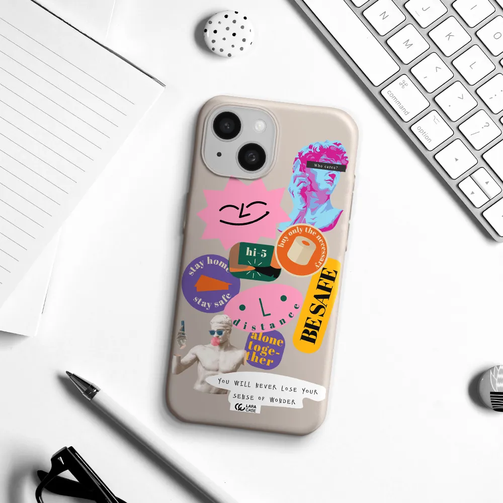 Be Safe Apple iPhone 15 Silicone Stone Case