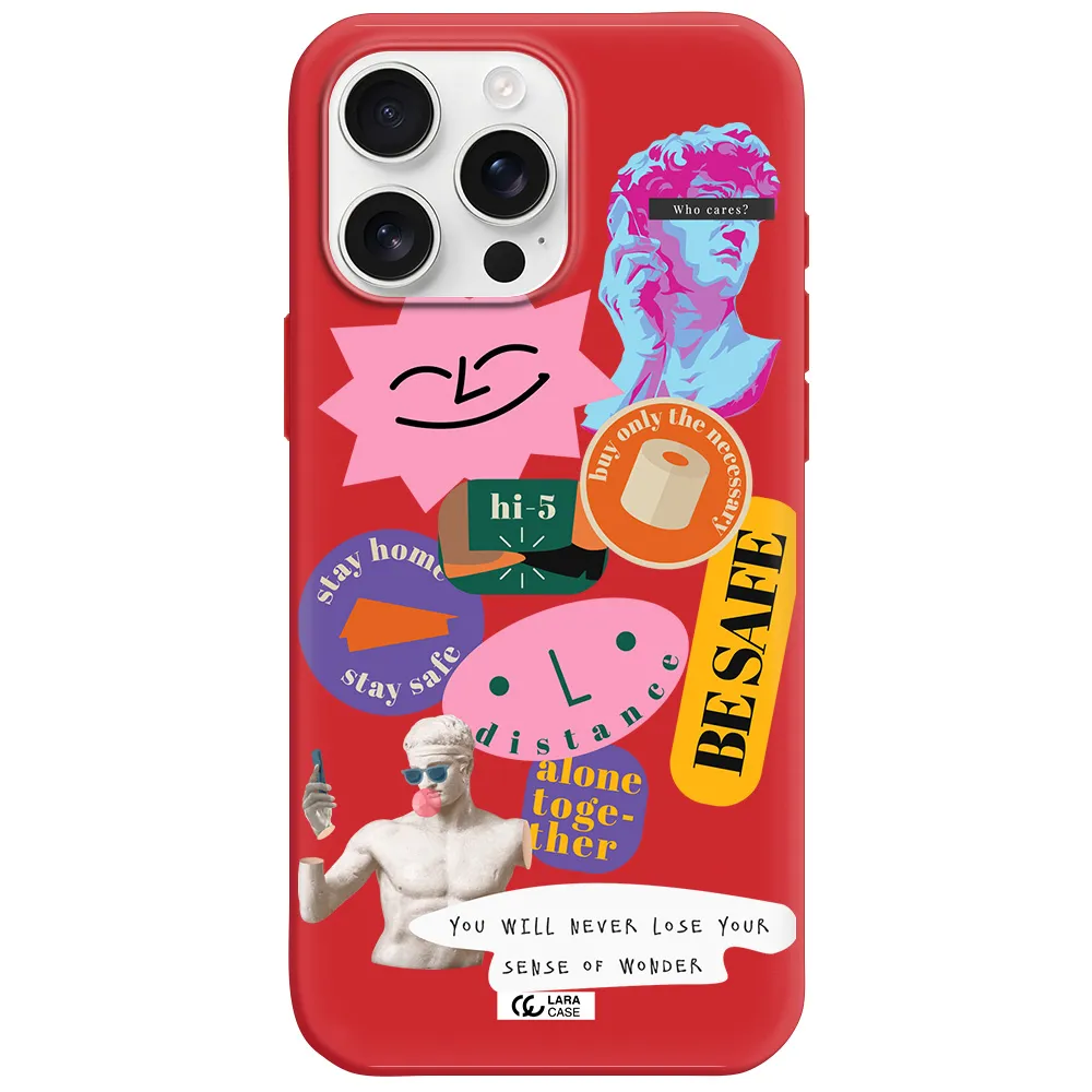 Be Safe Apple Iphone 16 Pro Max Silicone Imperial Red Case