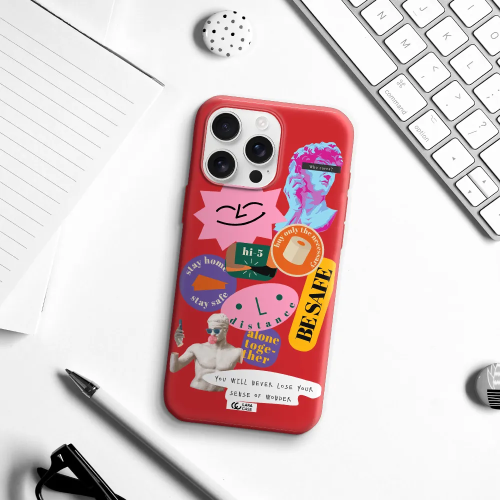 Be Safe Apple Iphone 16 Pro Max Silicone Imperial Red Case