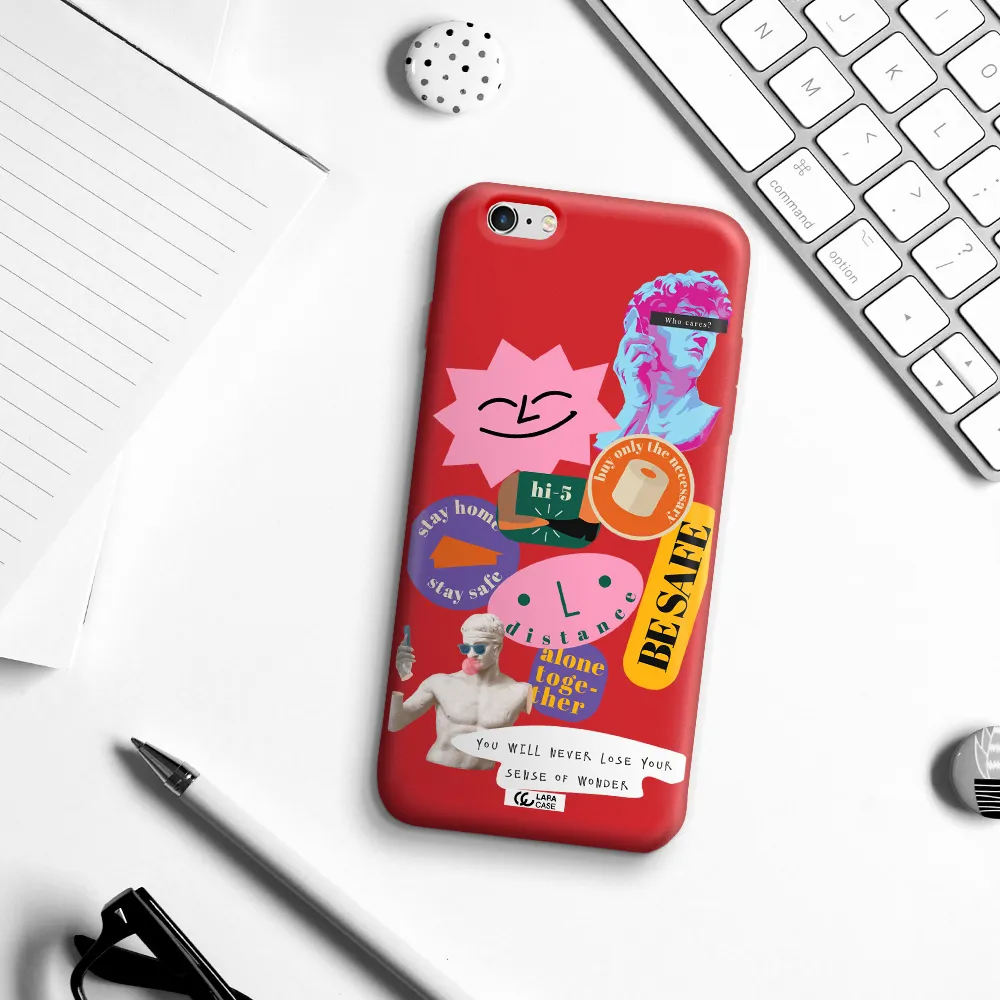 Be Safe Apple iPhone 6 plus Silicone Imperial Red Case