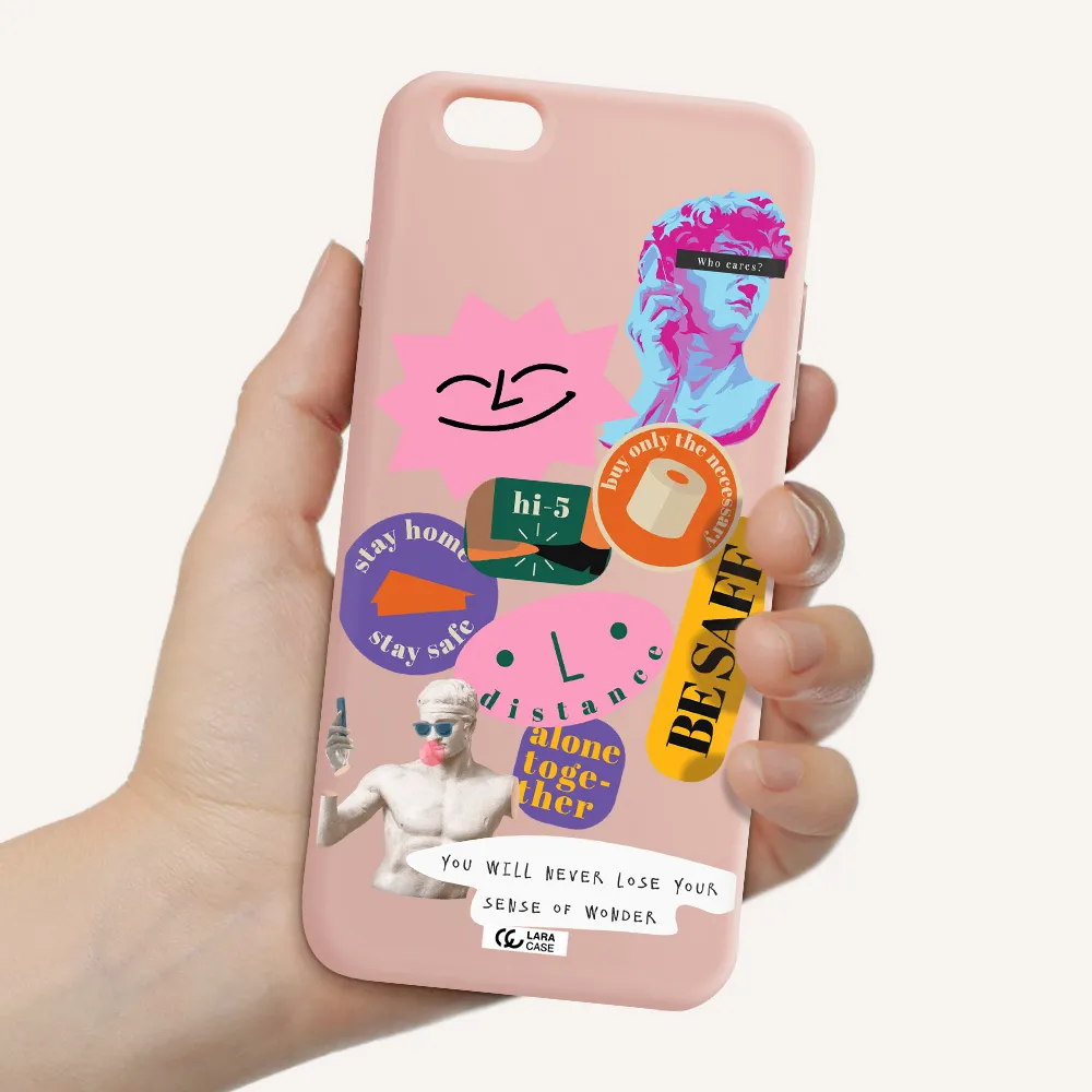 Be Safe Apple iPhone 6 plus Silicone pastel pink Case