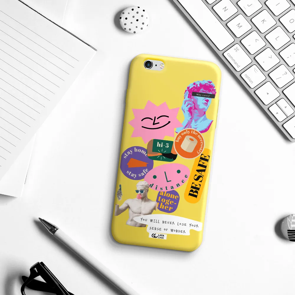 Be Safe Apple iPhone 6 s plus Silicone canary yellow Case