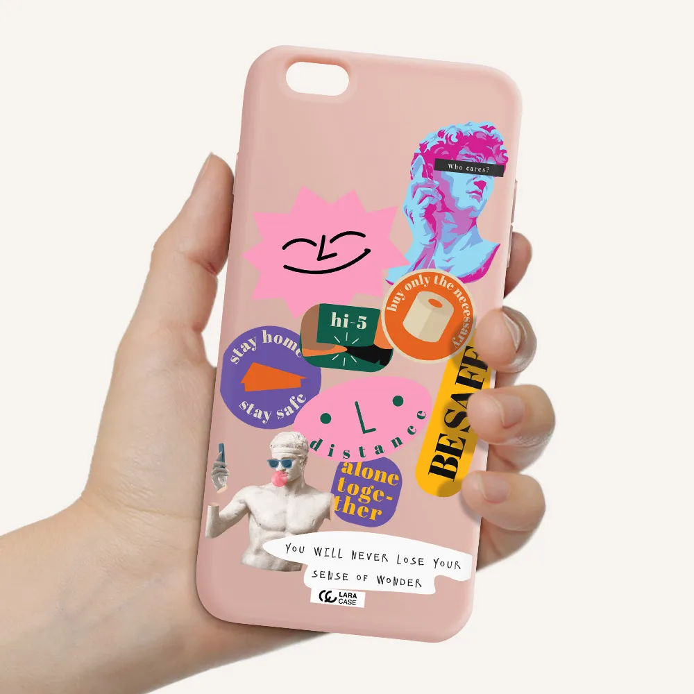 Be Safe Apple iPhone 6 s plus Silicone pastel pink Case