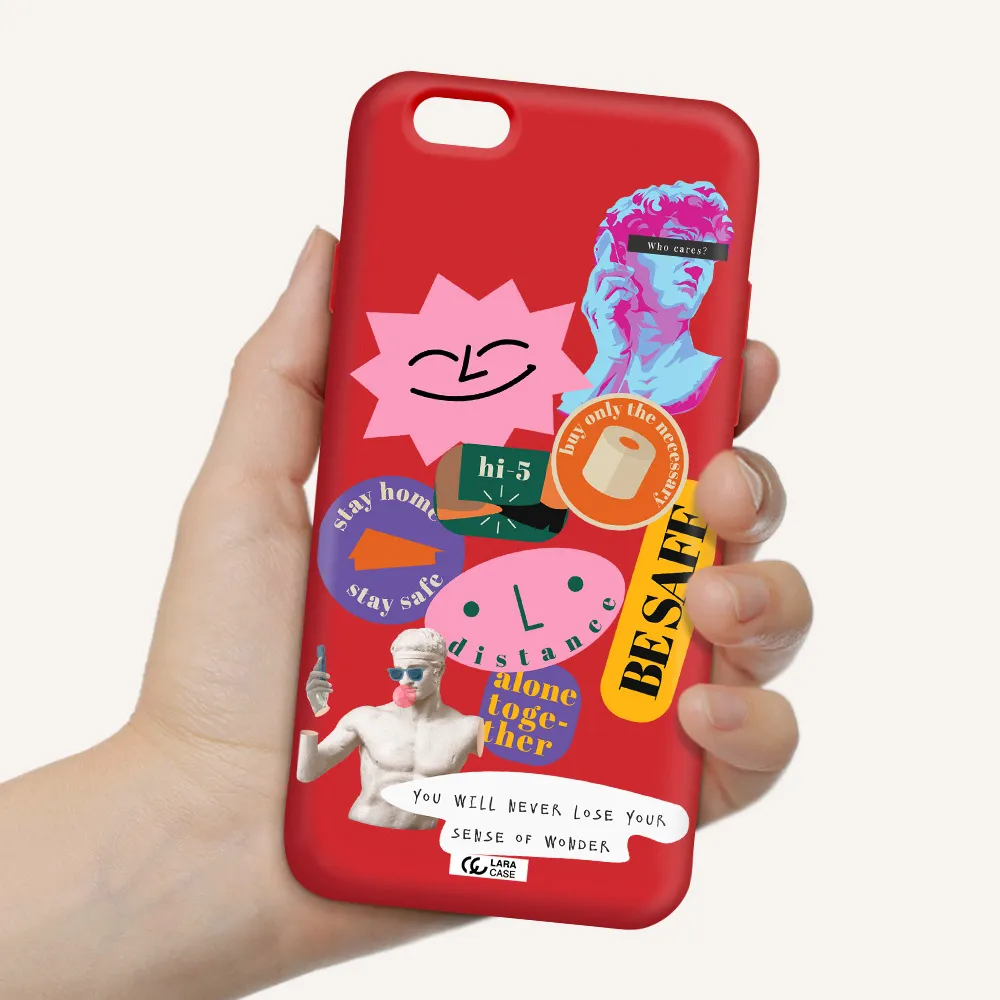 Be Safe Apple iPhone 6 Silicone Imperial Red Case