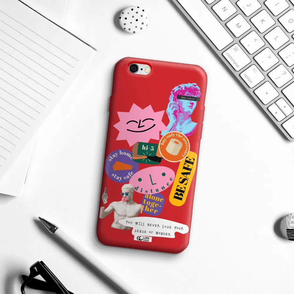 Be Safe Apple iPhone 6 Silicone Imperial Red Case