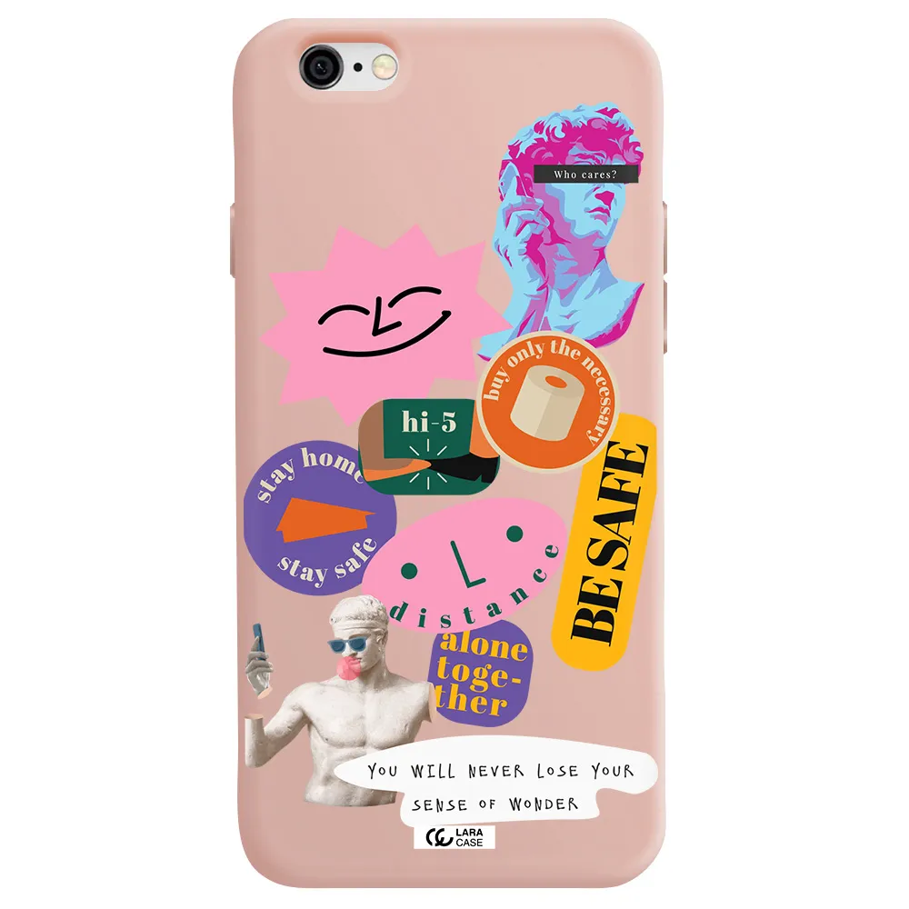 Be Safe Apple iPhone 6 Silicone pastel pink Case