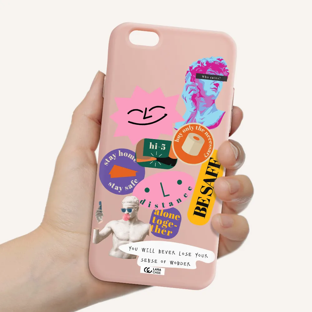 Be Safe Apple iPhone 6 Silicone pastel pink Case