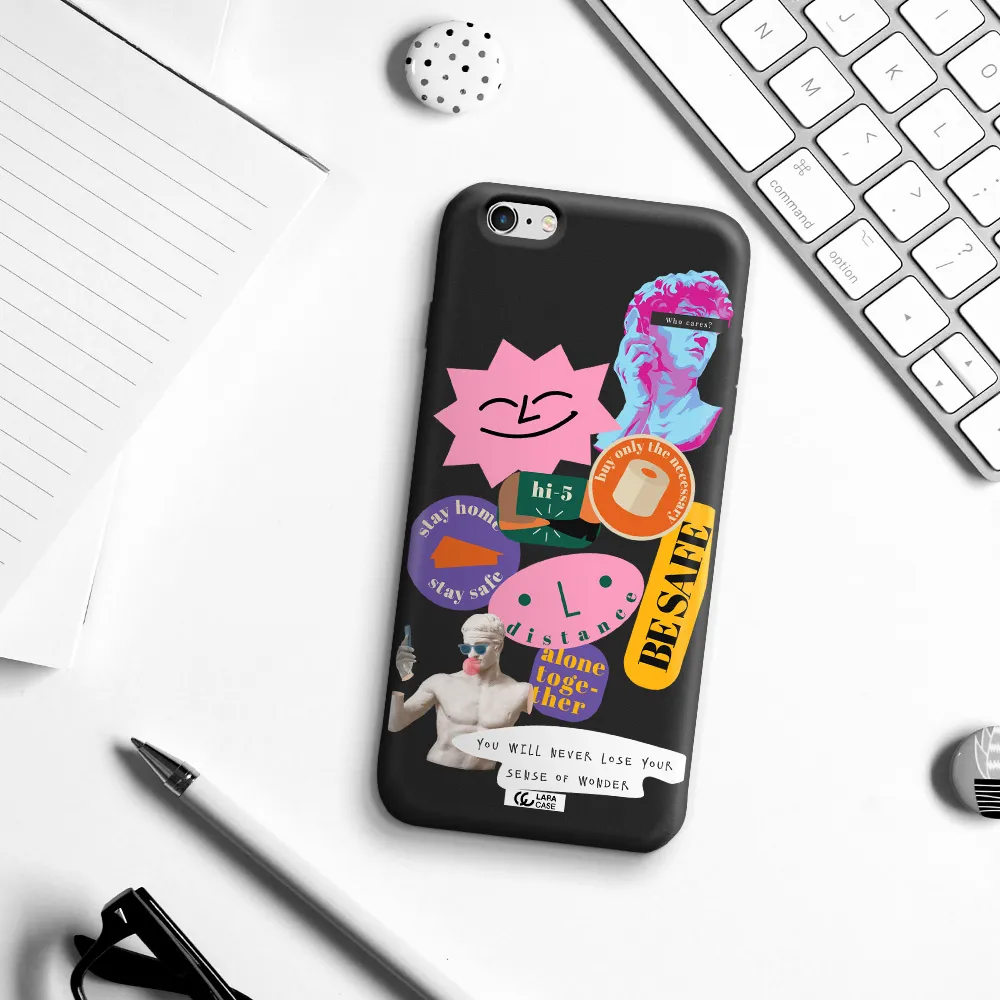 Be Safe Apple iPhone 6S Silicone black Case