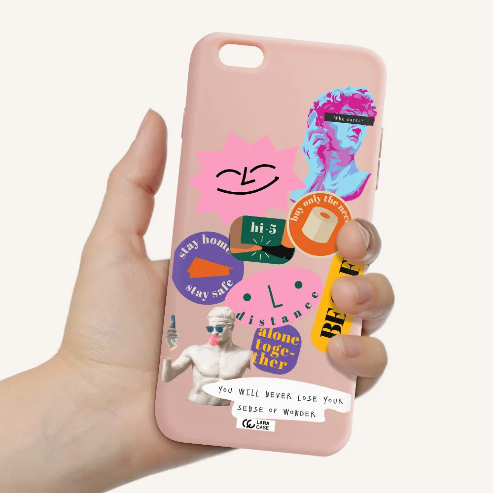 Be Safe Apple iPhone 6S Silicone pastel pink Case