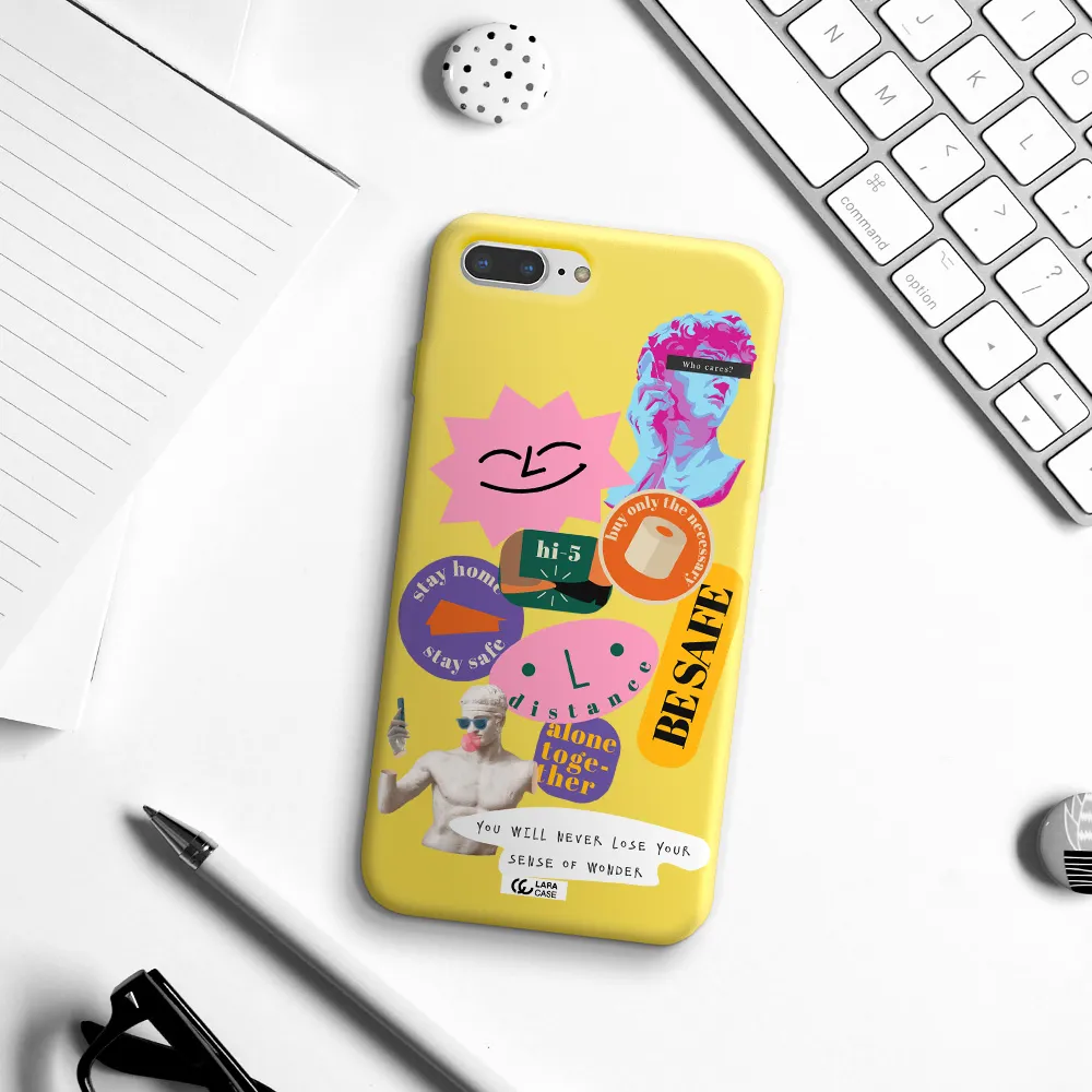 Be Safe Apple iPhone 7 plus Silicone canary yellow Case