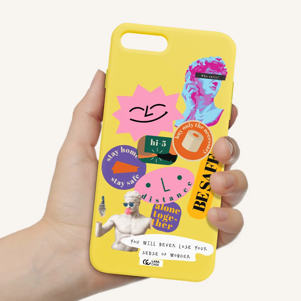 Be Safe Apple iPhone 8 plus Silicone canary yellow Case